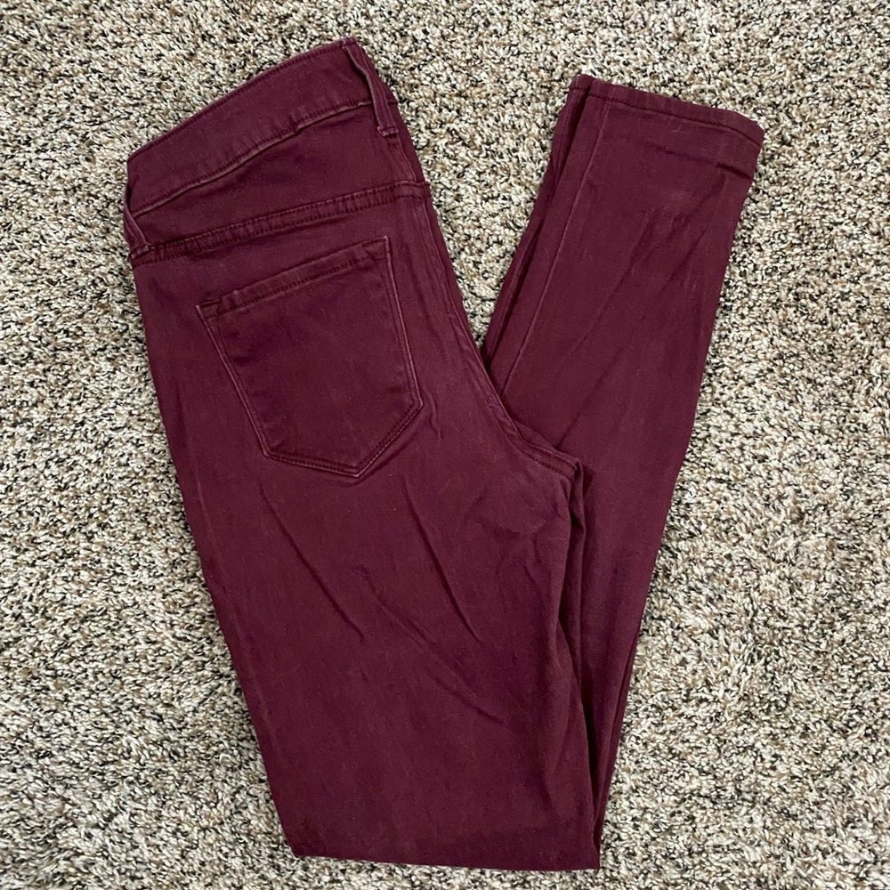 Old Navy Rockstar Mid-Rise Jeans - Maroon